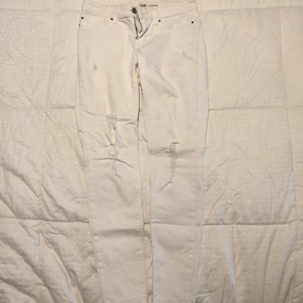 Gap white jean leggings